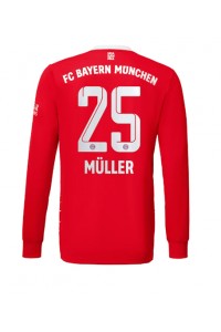 Bayern Munich Thomas Muller #25 Fotballdrakt Hjemme Klær 2022-23 Lange ermer